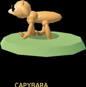 Capybara, a playable character in BONKED!