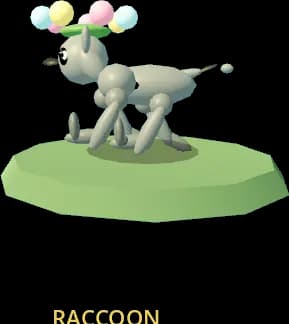 Raccoon, a playable character in BONKED!